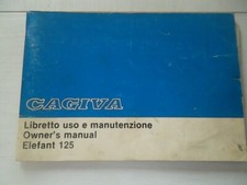 LIBRETTO USO E MANUTENZIONE CAGIVA ELEFANT 125