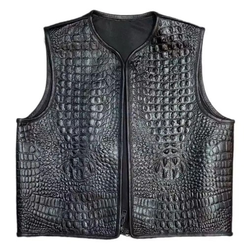 Gilet uomo pelle nero