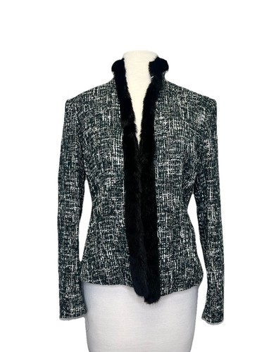 Giacca blazer pelliccia visone