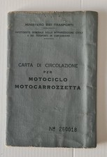# LIBRETTO CARTA DI CIRCOLAZIONE PER MOTOCICLO LAVERDA 75 SPORT ? MODENA 85
