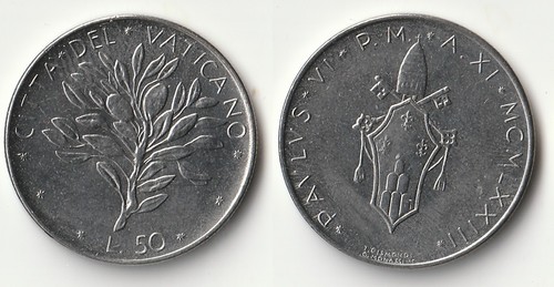 Moneta lire vaticano - moneta,