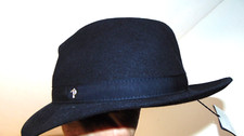 PANIZZA COLLEZIONI CAPPELLO FELTRO  CALDO  TAGLIA M 57,5 NERO 150,00 CARTELLINO