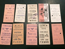 LOTTO N°10 BIGLIETTI BIGLIETTO VINTAGE TRENO FERROVIARI FERROVIARIO TRASPORTI