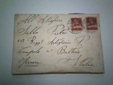 Busta viaggiata per ferrara - busta,