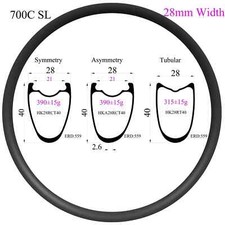 Cerchio bici 700C carbonio