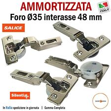 2-20pz CERNIERE ANTE MOBILI CERNIERA AMMORTIZZATA FORO 35 SALICE RICAMBIO SOFT