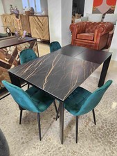 Tavolo quadrato allungabile design vintage industriale shabby chic ferro