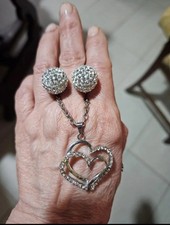 Vintage Collana doppio cuore e