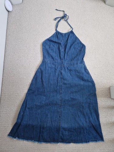 Abito zara halter neck denim - abito,