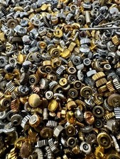 Vintage Watch Crown Lot - 100 Pc Mixed - Steel / Gold Filed/ Swiss -NOS