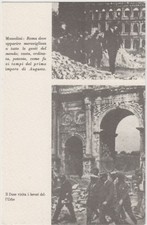 MUSSOLINI - IL DUCE VISITA  I LAVORI DELL'URBE - ROMA