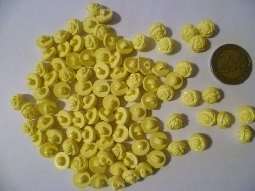 Bottoni plastica giallo - plastica,