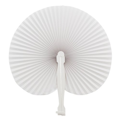 60pz ventagli bianchi plastica - ventagli,