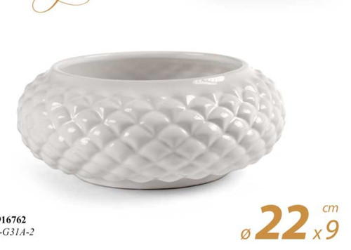 Vaso basso pigna cachepot - vaso,