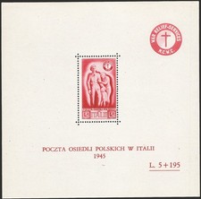 Corpo Polacco 1946 BF Soccorso di guerra, serie n° 2/4. Certificato: CiBaFil SRL