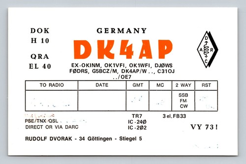 Radioamatore qsl qso - qsl/qso, dk4ap