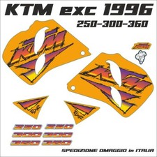 KTM exc 1996  250 300 360  KIT grafiche in kristal