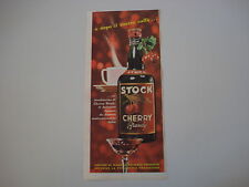 advertising Pubblicità 1965 STOCK CHERRY BRANDY