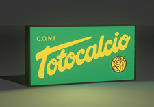 Lampada Insegna Luminosa USB C LED Targa Lightbox TOTOCALCIO Vintage 3D