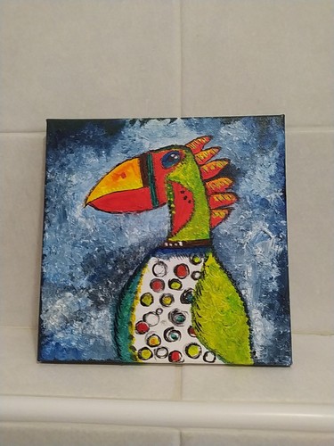 Quadro astratto pappagallo - quadro,