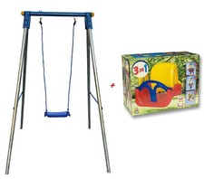 ALTALENA BAMBINI GIARDINO 3-10 ANNI METALLO ART. 1575 SEGGIOLINO 3IN1