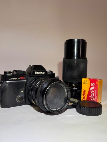 Fotocamera analogica konica - fotocamera,