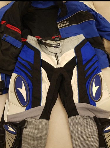 Completo moto uomo blu - , bianco