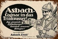 Targa in latta retrò ASBACH