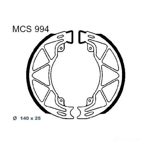Bremsbacken hinten trw - hinten, mcs994