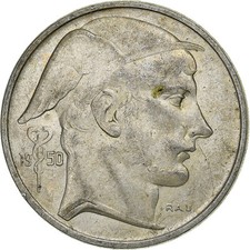 Belgique, Régence Prince Charles, 50 Francs, 50 Frank, 1950, Argent, TTB+