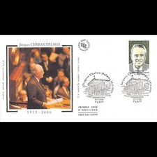 FDC soie - Jacques Chaban