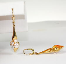 Orecchini Pendenti Bottone 585