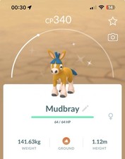 Shiny Mudbray Pokemon Gen7 Go