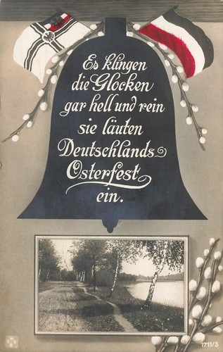 Cartolina ww1 pasqua - cartolina, suonano