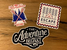 3 adesivi da viaggio outdoor