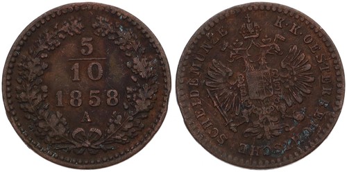 Austria kreuzer 1858 - kreuzer, 1858-1891