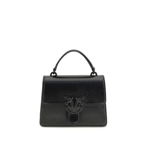 Pinko black goatskin handbag - pinko,