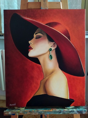 Quadro dipinto mano olio su - quadro, a