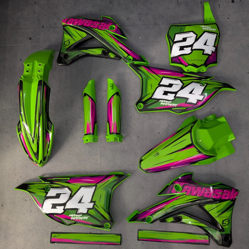 Plastiche grafica kawasaki - plastiche,