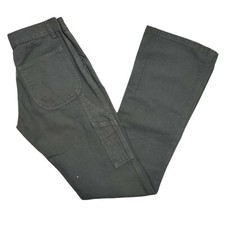 Pantalone y2k vita bassa flared Donna cotone grigio taglia 42 Ita vestibilità 40