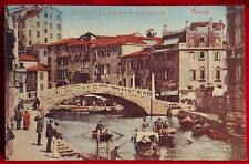 CARTOLINA VENEZIA CANAL REGIO O CANNAREGIO COL PONTE OMONIMO ( C 43 )