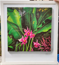 Serigrafia "natura" a colori numerata e firmata a mano Piero Gilardi in cornice