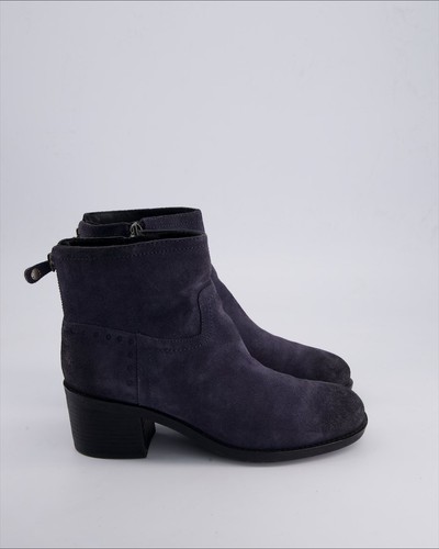 Stivaletto geox camoscio blu - geox,
