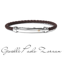 Bracciale Borsari Gioielli in pelle intrecciata e chiusura in acciaio BR-CORDA34