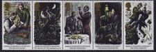 GB 1993 Sherlock Holmes striscia di 5 set SG 1784-1788 MNH come nuovo *AFFRANCATURA COMBINATA*