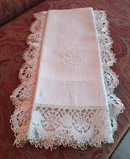 Antiche Federe  Cuscini Epoca 800 Lino Ricamo A Mano (Vedi Descrizione)