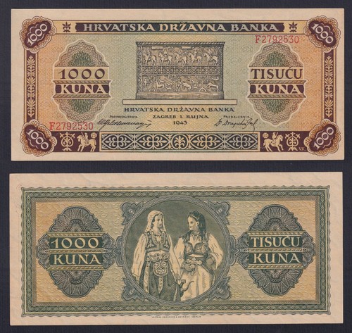Banconota croazia 1000 - banconota, kuna