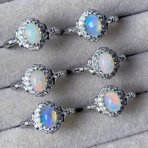 Anello opale vera ovale con - vera,