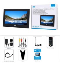 Tv LCD August Da100D 10 Pollici PORTATILE con Batterie