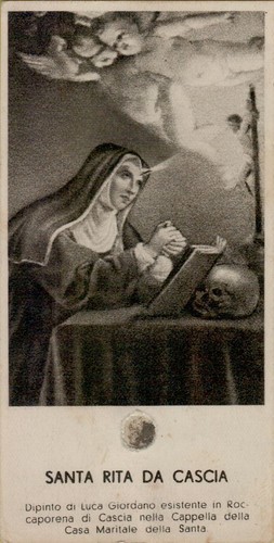 Antico santino con reliquia - antico,